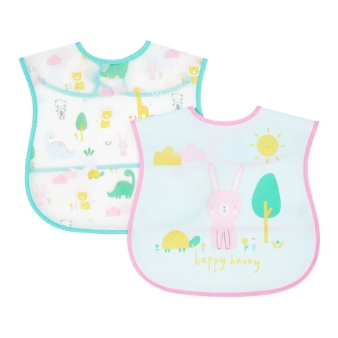 Mothercare bunny crumb catcher bibs multicolor pack of 2