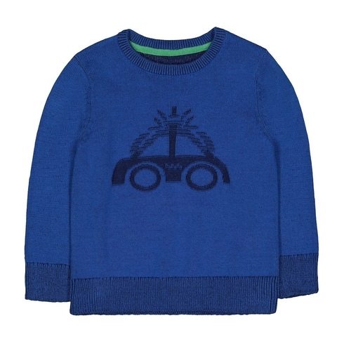 Blue Car Knitted Jumper