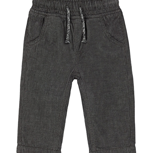 Boys Trousers Corduroy With Elasticated Waistband - Grey
