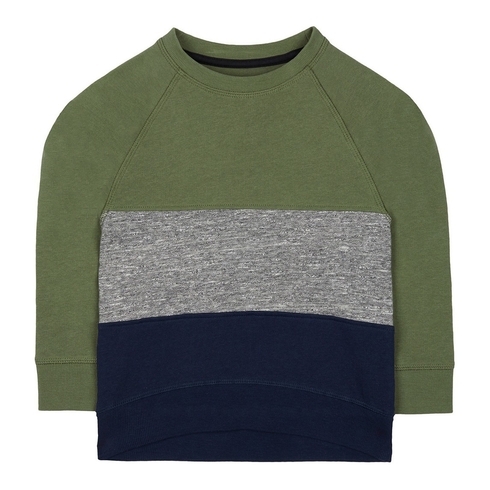 Khaki Stripe Sweat Top