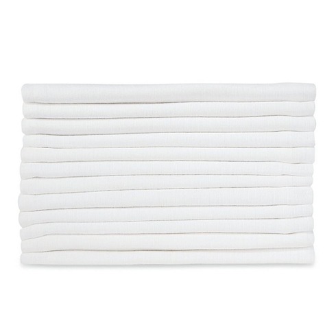 Mothercare muslins white pack of 12