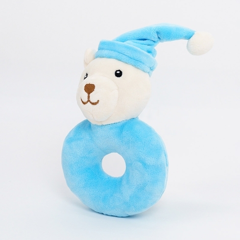 Shooting Star Ring Rattle Cuddly Bear Blue