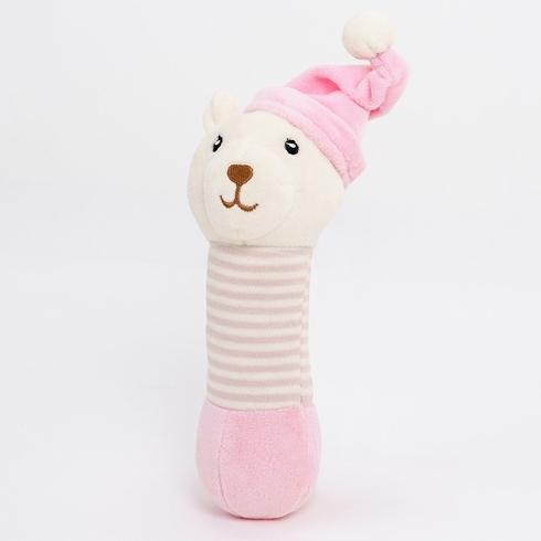 Shooting Star Squeeky rattle Teddy Pink