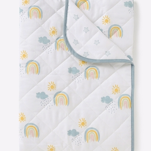 Mila baby rainbow rows quilt blanket multicolor