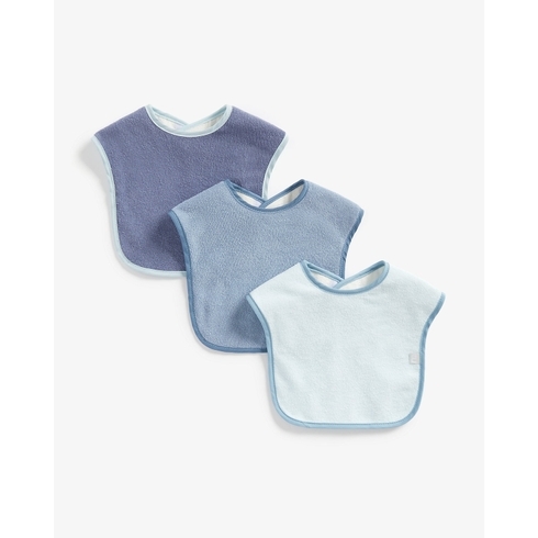 Mothercare toddler bibs blue pack of 3