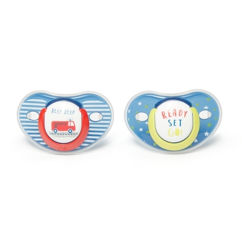 Mothercare ready set go soothers & pacifiers multicolor pack of 2