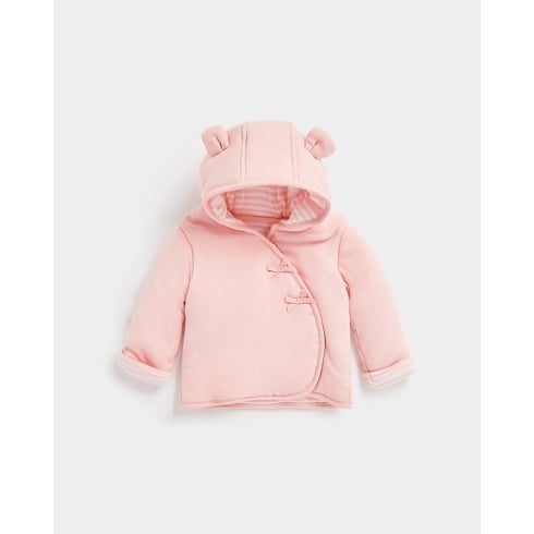 Girls Full Sleeves Jacket 3D Bunny-Pink