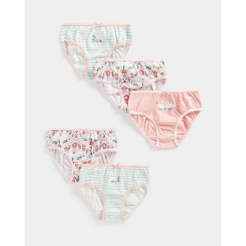 Girls Briefs -Pack of 5-Pink