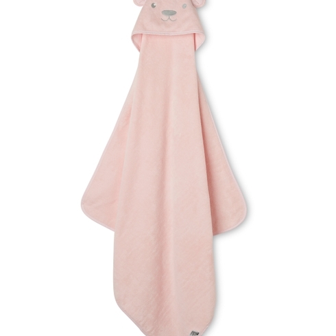 Mothercare bear luxury cuddle n dry baby towel pink