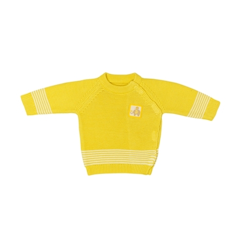 H by Hamleys Unisex Full Sleeve Wrap Around Sweater -Yellow