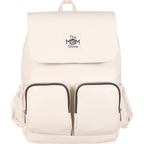 The mom store elegant ivory limited edition diaper bag white