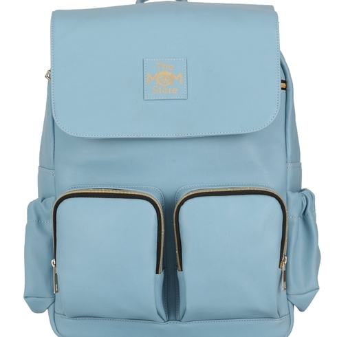 The mom store limited edition diaper bag pastel blue