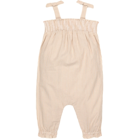 Girls Sleeveless Striped Jumpsuit - Multicolor