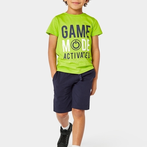 Mothercare Boys Half-Sleeves T-Shirt and Short set -Multicolor