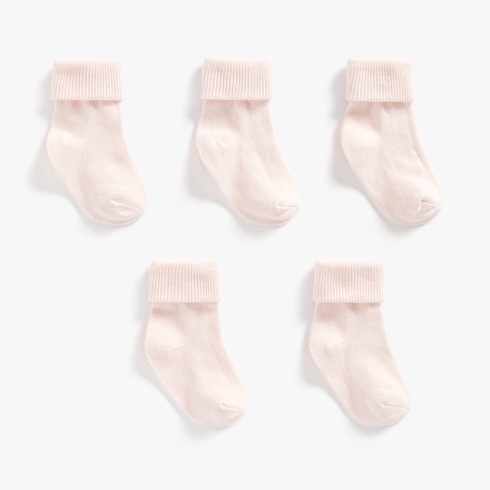 Mothercare Girls Socks-Pack of 5-Pink