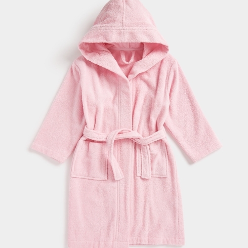 Mothercare Girls Full Sleeves Robe -Pink
