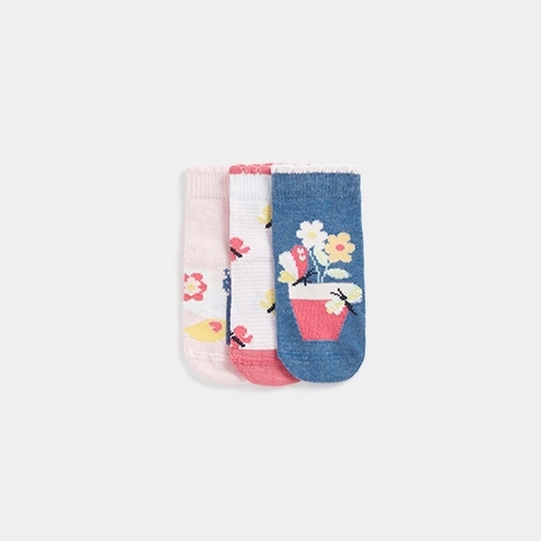 Mothercare Girls Socks-Pack of 3-Multicolor