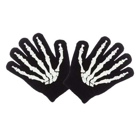 Boys Skeleton Magic Gloves - Black