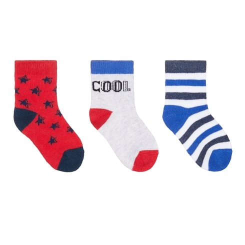 Boys Cool Socks - 3 Pack - Multicolor