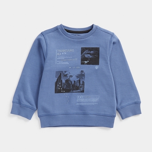 Mothercare Boys Full Sleeves Sweatshirt -Blue