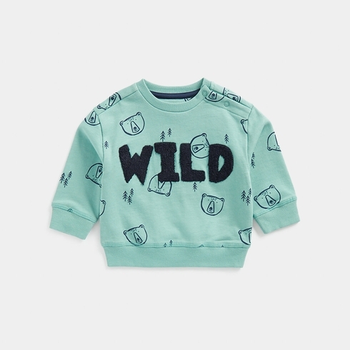 Mothercare Wild Wonderer Boys Full Sleeves Sweatshirt -Blue