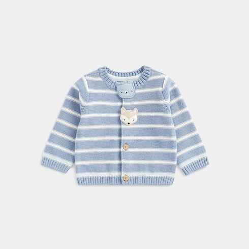 Mothercare My First Woodland Dream Boys Full Sleeves Cardigan  -Blue