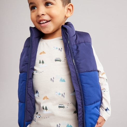 Mothercare Quilted Gilet Boys Half Sleeve Jacket - Blue