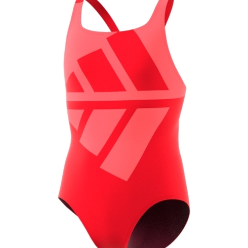Adidas Kids Sleeve Less Swimwear Female Printed-Pack Of 1-Red