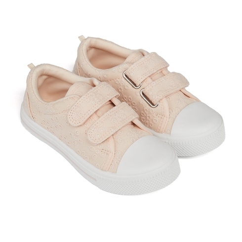 Girls Canvas Shoes Embroidered - Pink