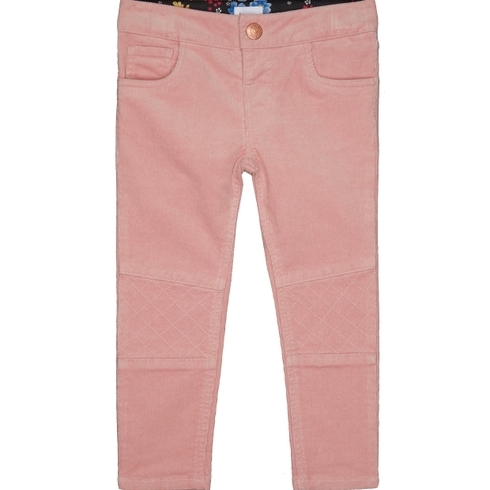 Pink Cord Biker Trousers