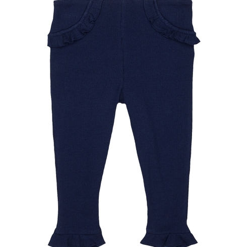 Navy Ribbed Leggings
