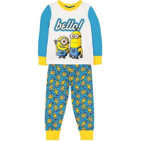 Boys Full Sleeves Pyjamas Minion Print - Blue