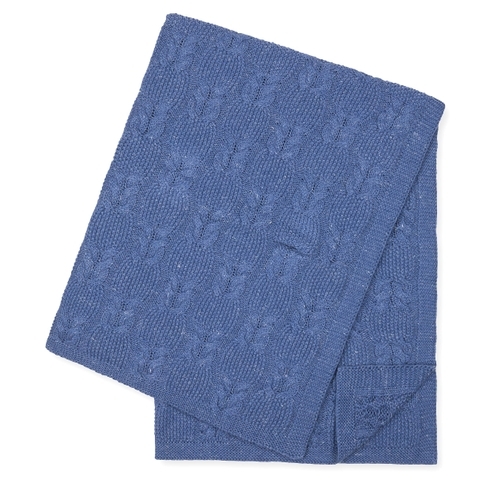 Blue Knitted Shawl