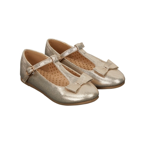 Gold Bow Mary Jane Shoes