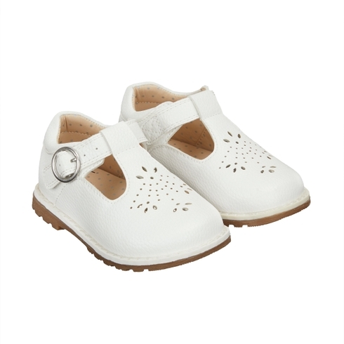 Girls Cut -Out First Walker Shoes - White