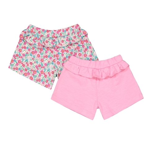 Pink And Floral Shorts - 2 Pack