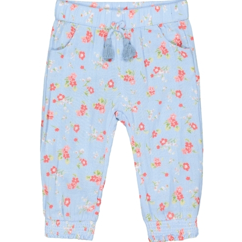 Blue Floral Woven Trousers