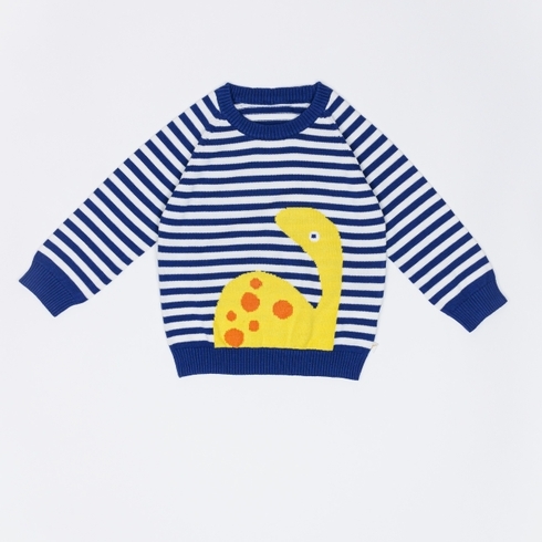 H by Hamleys Boys Full Sleeve Sweater Striped-Multicolor