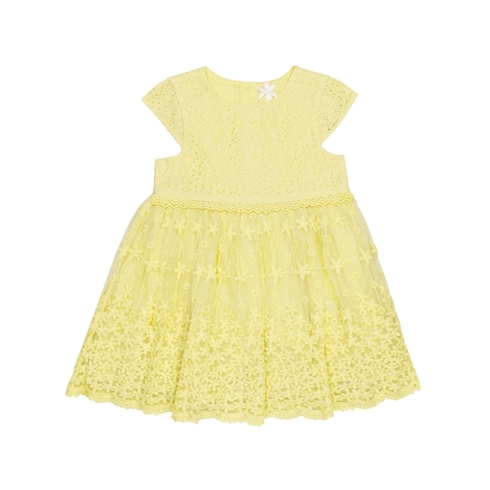 h by hamleys baby girl party dress- lime pack of 1