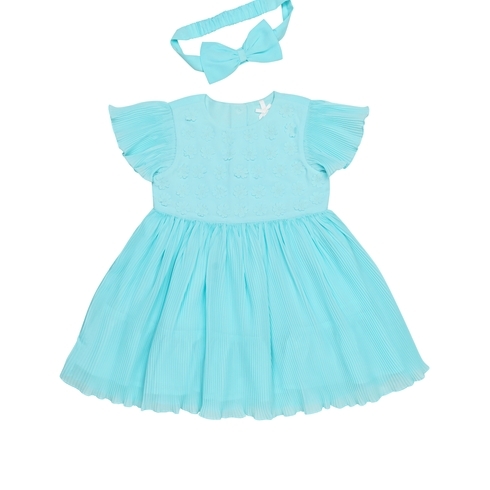 h by hamleys baby girl party dress-mint  pack of 1
