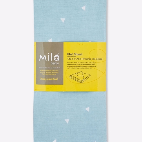 Mila Baby Sprinkles Flat Sheet Blue