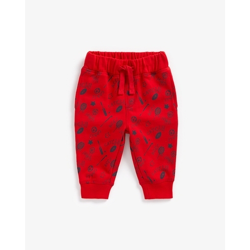 Boys Jogger All Over Print-Red