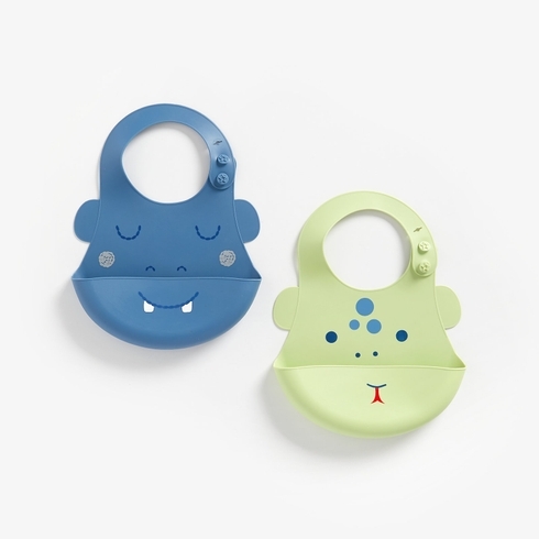 Mothercare Faces Crumb-catcher Blue Pack of 2