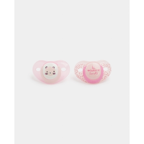 Mothercare Tiger Soothers Pink Pack of 2
