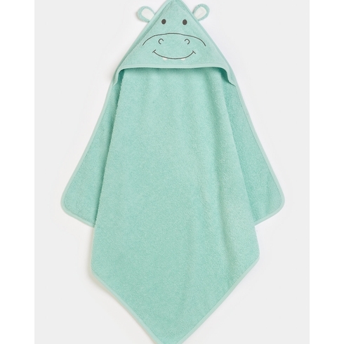 Mothercare Hippo Cuddle and Dry Hooded Towel Blue