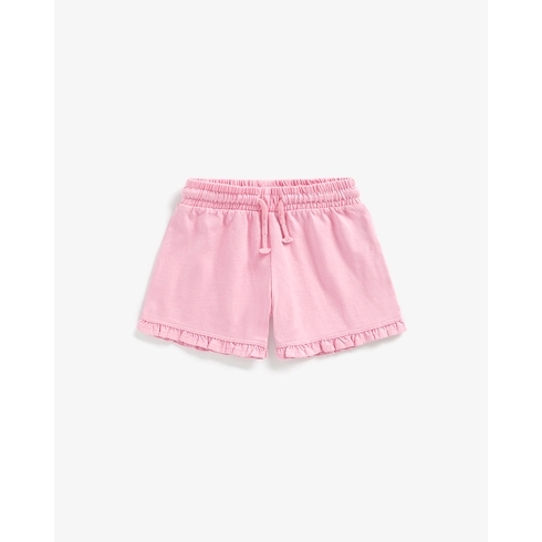 Girls Shorts Frilled Hems-Pink