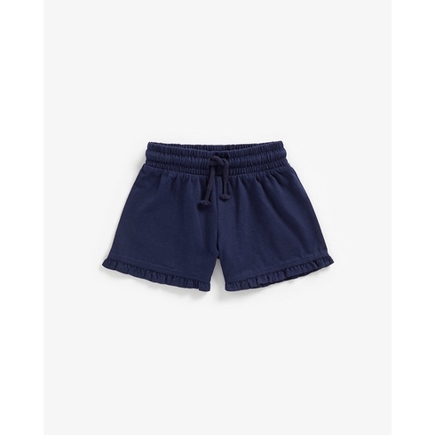 Girls Shorts Frilled Hems-Blue