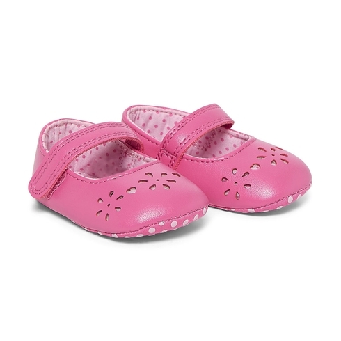 Pink Punch Out Ballerina Pram Shoes