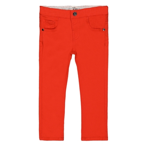 Red Frayed Hem Trousers