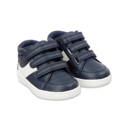 Boys Hi -Top Pram Shoes - Navy